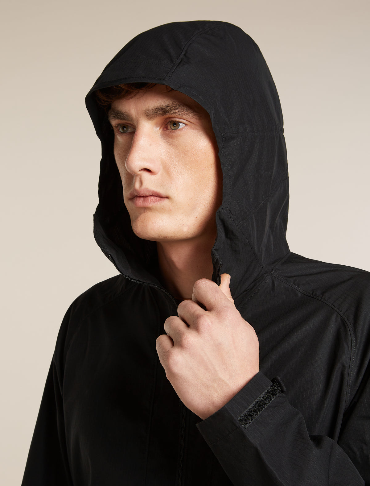 Men's Shell+™ Cotton Elevation Windbreaker Jacket Black - 7