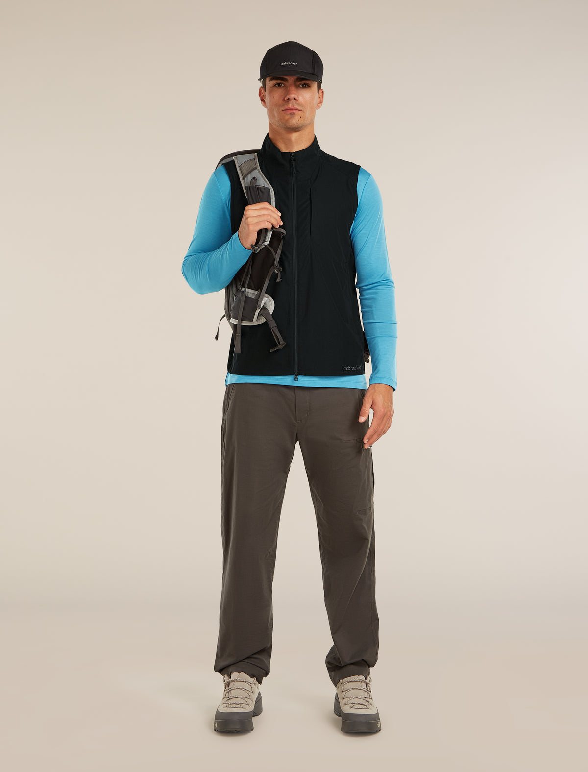 Men's Shell+™ Cotton Elevation Windbreaker Vest Black - 4