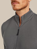 Men's Merino 260 Waffle Knit Wander Long Sleeve Half Zip Obsidian - 5