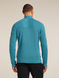 Men's Merino 260 Waffle Knit Wander Long Sleeve Half Zip Topaz - 2