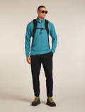 Men's Merino 260 Waffle Knit Wander Long Sleeve Half Zip Topaz - 4