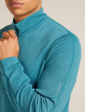 Men's Merino 260 Waffle Knit Wander Long Sleeve Half Zip Topaz - 5