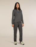 Women's Merino 260 Waffle Knit Wander Long Sleeve Half Zip Top Obsidian - 3