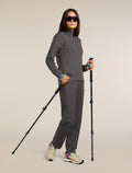 Women's Merino 260 Waffle Knit Wander Long Sleeve Half Zip Top Obsidian - 4