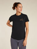 Women's Merino Blend 125 Cool-Lite™ Sphere Short Sleeve T-Shirt Across the Peaks Black - 1