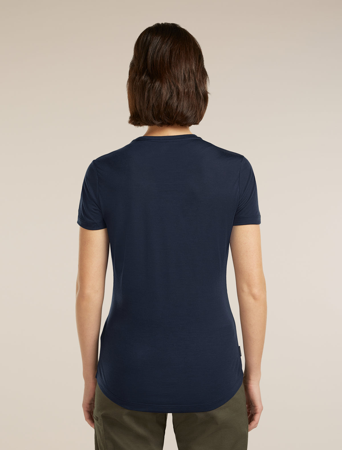 Women's Merino Blend 125 Cool-Lite™ Sphere Short Sleeve Tee Across The Peak Midnight Navy - 2