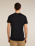 Men's Merino Blend 125 Cool-Lite™ Sphere Short Sleeve Tee Across the Peaks Black - 3