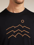 Men's Merino Blend 125 Cool-Lite™ Sphere Short Sleeve Tee Across the Peaks Black - 7