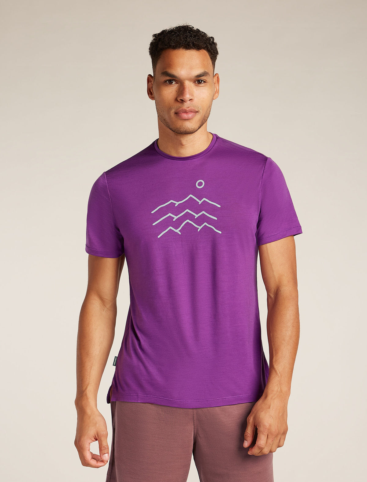 Men's Merino Blend 125 Cool-Lite™ Sphere Short Sleeve T-Shirt Across the Peaks Passion - 1