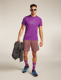 Men's Merino Blend 125 Cool-Lite™ Sphere Short Sleeve T-Shirt Across the Peaks Passion - 4