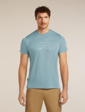 Men's Merino Blend 125 Cool-Lite™ Sphere Short Sleeve Tee Across The Peaks Flint Blue - 1