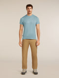 Men's Merino Blend 125 Cool-Lite™ Sphere Short Sleeve Tee Across The Peaks Flint Blue - 3