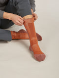 Women's Merino Hike+ Medium Crew Socks Dusty clay/carob - 1