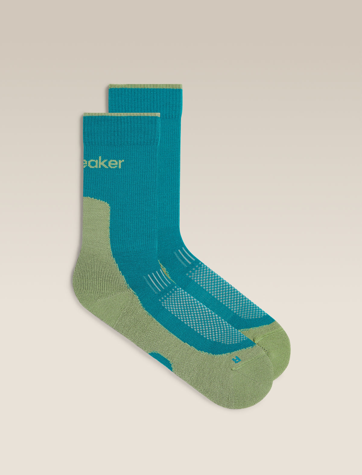 Women's Merino Hike+ Light Crew Socks Tidal Teal/Lichen - 1