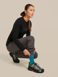 Women's Merino Hike+ Light Crew Socks Tidal Teal/Lichen - 4