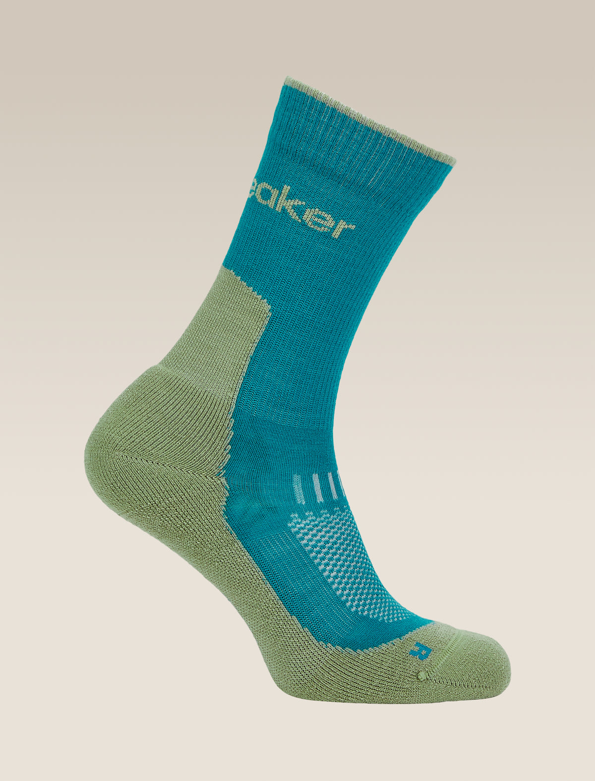 Women's Merino Hike+ Light Crew Socks Tidal Teal/Lichen - 3