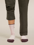 Women's Merino Hike+ Light Crew Socks Pink Quartz/Java - 3