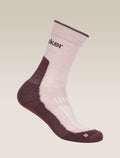 Women's Merino Hike+ Light Crew Socks Pink Quartz/Java - 5