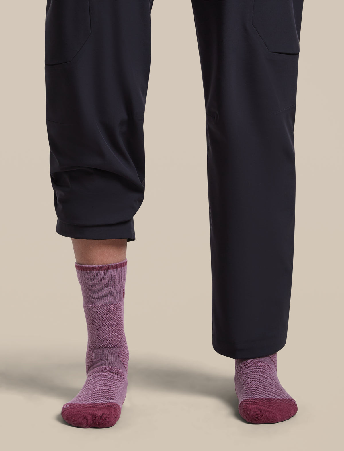 Slippers Heavy Women's Merino Hike+ Heavy Crew Socks | icebreaker Grey Plum/Dark Berry