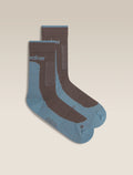 Men's Merino Hike+ Medium Crew Socks Porcini/Flint Blue - 1