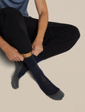 Men's Merino Hike+ Medium Crew Socks Midnight Navy/Obsidian - 5