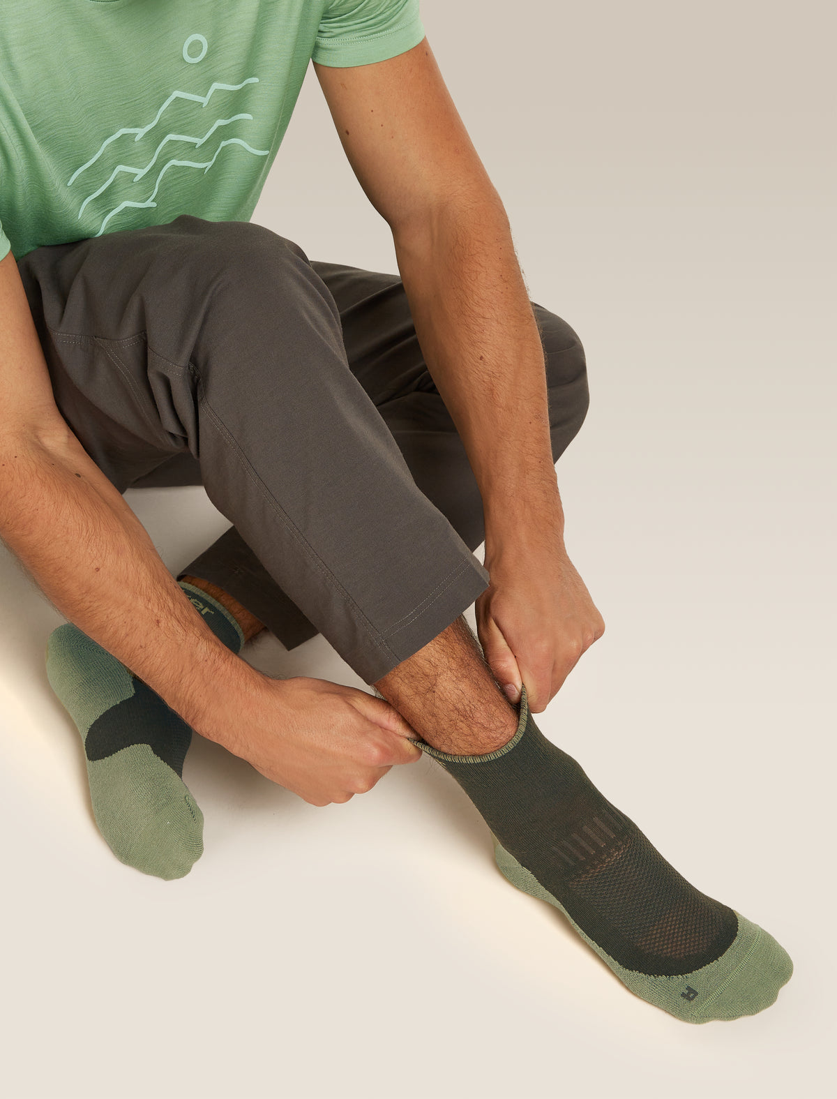 Men's Merino Hike+ Light Mini Socks Dark Loden/Lichen - 7