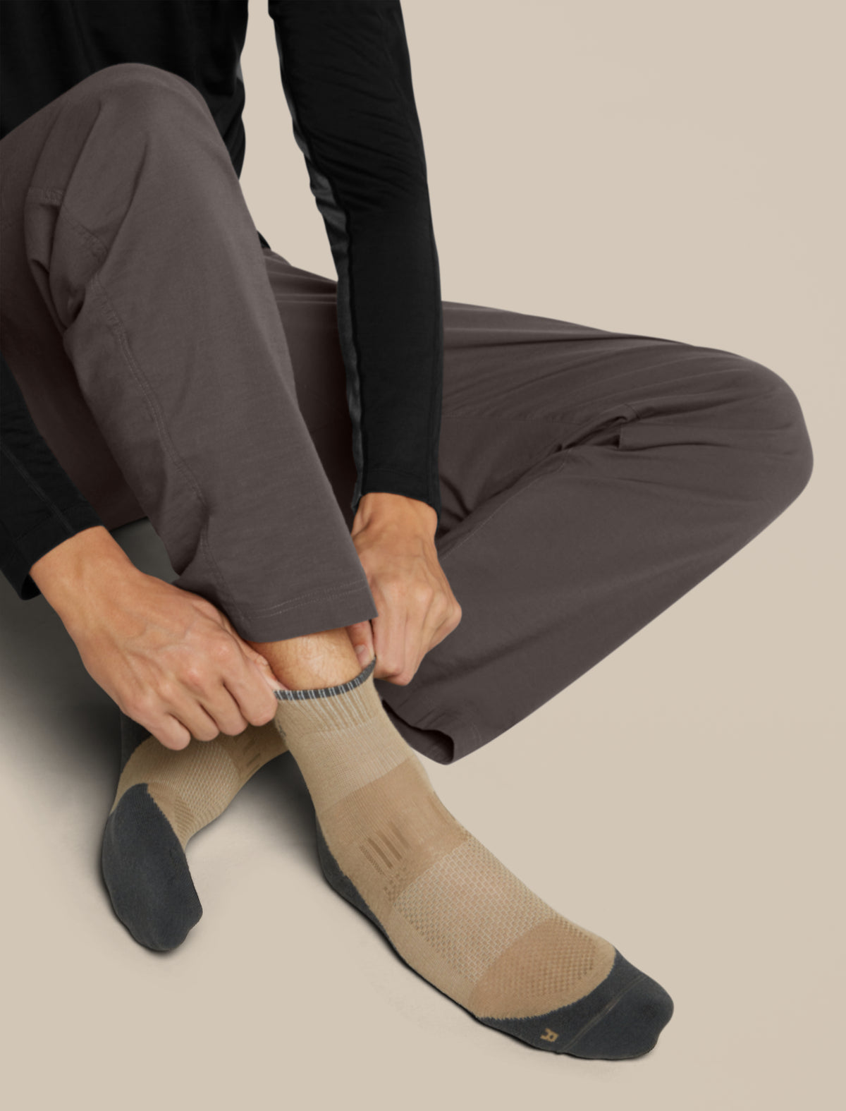 Men's Merino Hike+ Light Mini Socks Cumin/Obsidian - 5