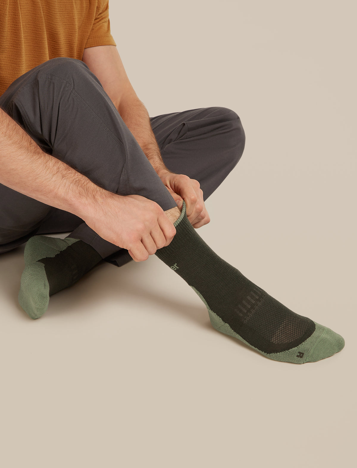 Men's Merino Hike+ Light Crew Socks Dark Loden/Lichen - 7