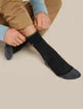Men's Merino Hike+ Heavy Crew Socks Black/Obsidian - 5