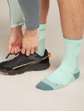 Men's Merino Hike+ Ultralight Crew Socks Mint/blue ash - 1