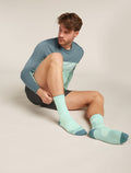 Men's Merino Hike+ Ultralight Crew Socks Mint/blue ash - 2