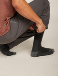 Men's Merino Hike+ Ultralight Crew Socks Black/Obsidian - 2