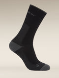 Men's Merino Hike+ Ultralight Crew Socks Black/Obsidian - 3