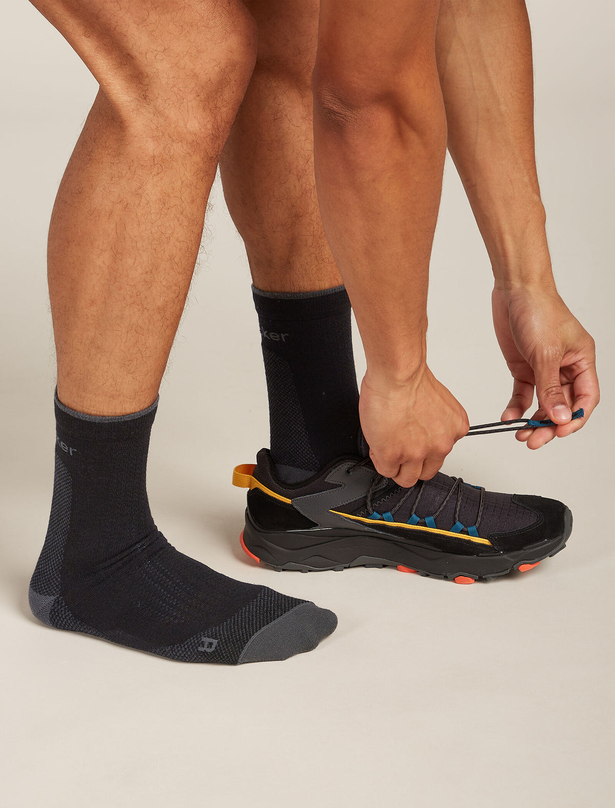 Men's Merino Hike+ Ultralight Socks Quarter Black/Obsidian - 1