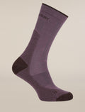 Women's Merino Hike+ Ultralight Crew Socks Grey Plum/Bittersweet - 3