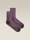Women's Merino Hike+ Ultralight Quarter Socks Grey Plum/Bittersweet - 1