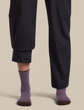 Women's Merino Hike+ Ultralight Quarter Socks Grey Plum/Bittersweet - 2