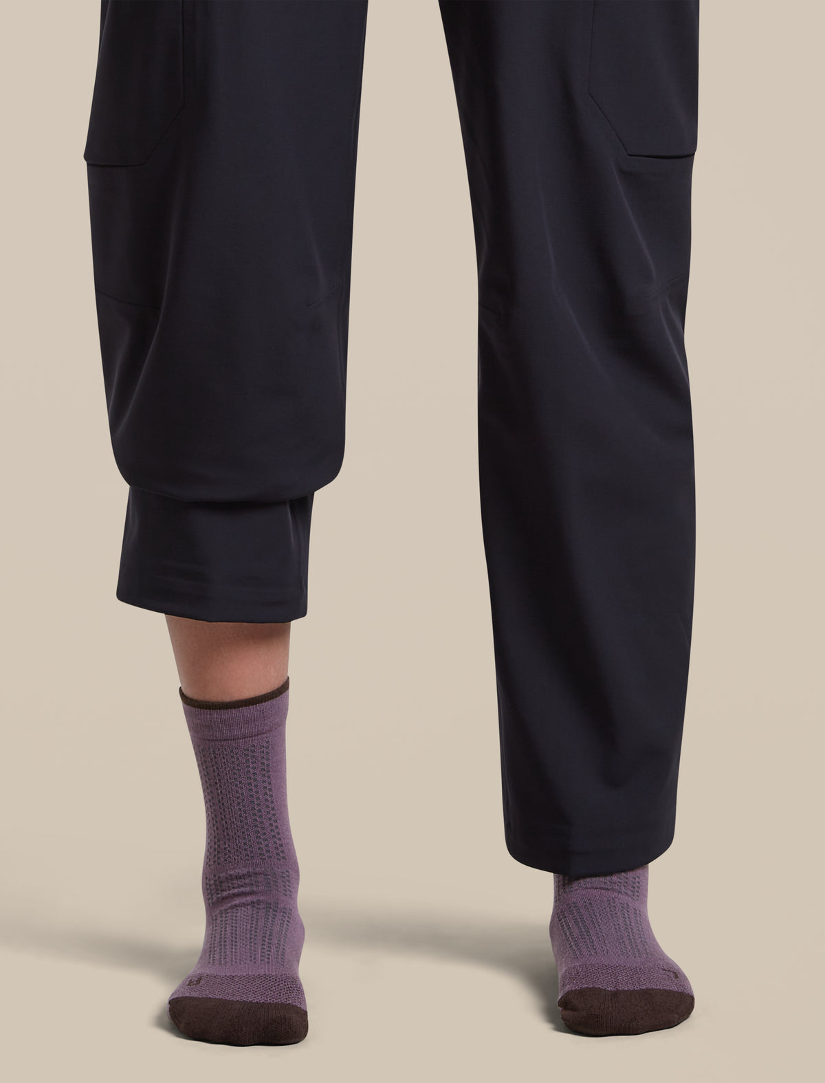 Women's Merino Hike+ Ultralight Quarter Socks Grey Plum/Bittersweet - 2