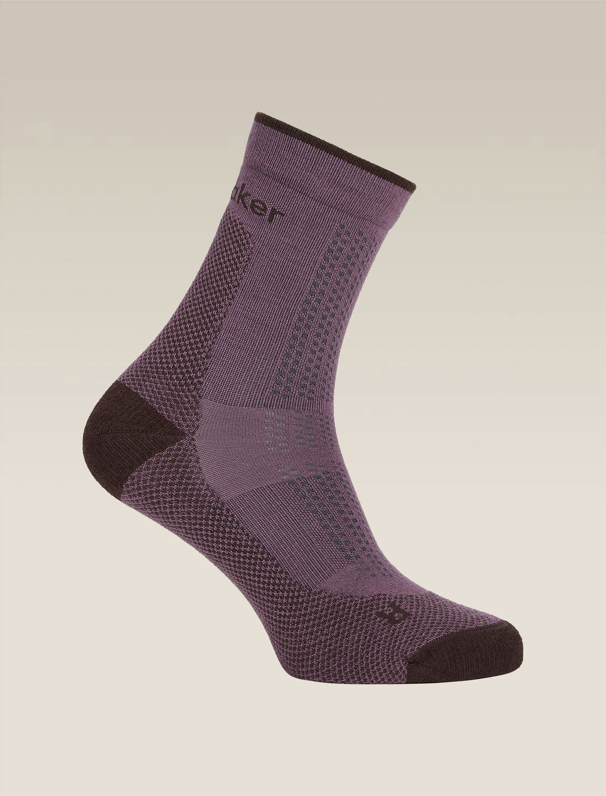 Women's Merino Hike+ Ultralight Quarter Socks Grey Plum/Bittersweet - 3
