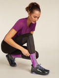 Women's Merino Blend Run+ Ultralight Crew Socks Fusion Dye Passion sd - 1