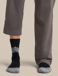 Women's Merino Hike+ Medium Crew Across the Peaks Socks Black/Alloy/Snow - 2