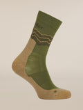 Men's Merino Hike+ Medium Crew Across the Peaks Socks Sphagnum/Cumin/Dark Loden - 3
