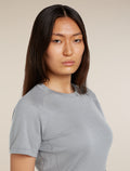 Women's Merino 200 Waffle Elevation Short Sleeve T-Shirt Alloy/Obsidian - 7