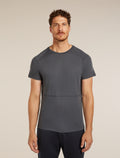 Men's Merino 200 Waffle Elevation Short Sleeve T-Shirt Obsidian - 1