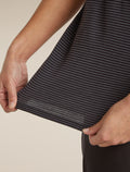 Unisex Merino 150 Short Sleeve Tee Stripe Black/Dawn - 12