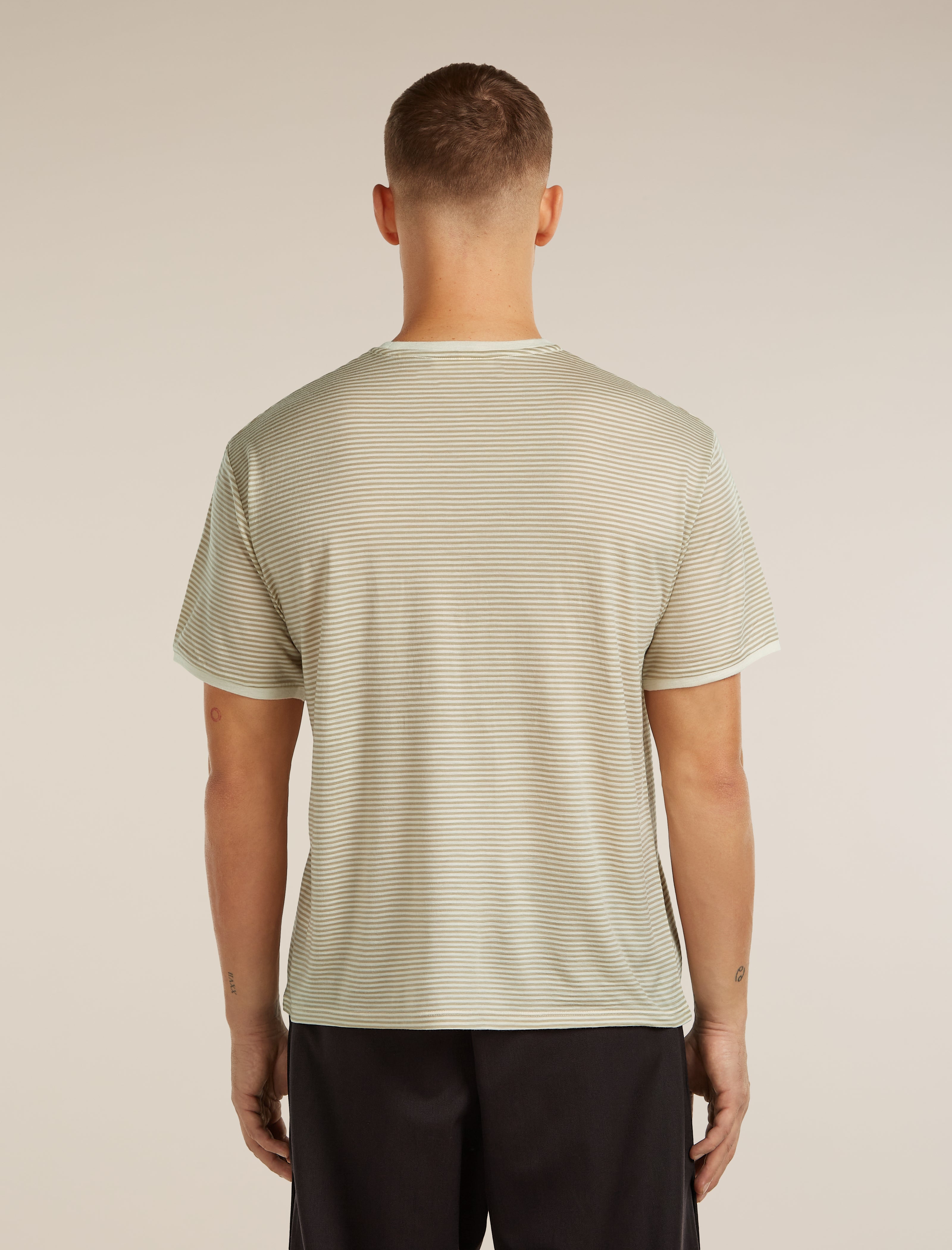 Unisex Merino 150 Short Sleeve Tee Stripe| icebreaker