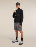 Men's Merino icebreaker Anniversary Original Long Sleeve Half Zip Top Black - 5