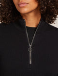 Women's Merino icebreaker Anniversary Original Long Sleeve Half Zip Top Black - 5