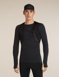 icebreaker Men's Merino Blend 125 ZoneKnit™ Long Sleeve Crewe Thermal Top Black MEN - 5
