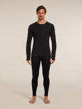 Men's Merino 200 ZoneKnit™ Long Sleeve Crewe Thermal Top Black - 3